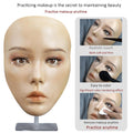 5D Makeup Practice Face Board, Silicone Makeup Mannequin Face, Reusable Beginner Practice Eye Makeup Face, Eye Fake Silicone, Makeup Artist Full