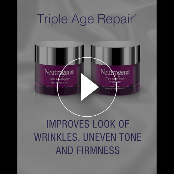 Neutrogena Triple Age Repair Anti-Aging Daily Facial Moisturizer with SPF 25 Sunscreen & Vitamin C, Firming Anti-Wrinkle Face & Neck Cream for