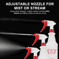 Plastic Spray Bottle (4 Pack, 24 Oz, All-Purpose) Heavy Duty Spraying Bottles Leak Proof Mist Empty Water Bottle for Cleaning Solution Planting