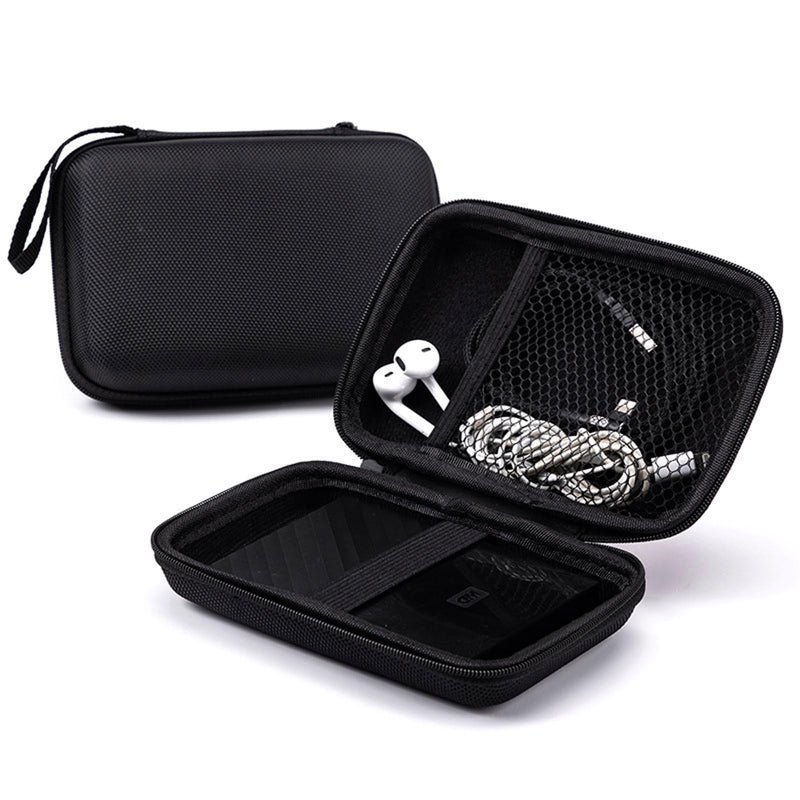 External Hard Drive Portable Carrying Case Digital Gadget Case Waterproof Black