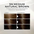 John Frieda Precision Foam Colour, Medium Natural Brown 5N, Full-Coverage Hair Color Kit, Anti-Fade Gray Coverage, Deep Color Saturation Hair Dye,