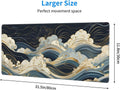 Abstract Marble Gaming Mouse Pad XL, Large Non Slip Rubber Mousepad, Stitched Edges Mouse Pads, Long Extended Mouse Pad,31.5'' X 11.8