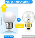Flaspar LED Night Light Bulb, Globe Small LED Light Bulbs 15W Equivalent, E26 Medium Screw Base Bathroom Vanity Porch Outdoor String Light Bulbs 6