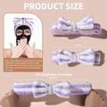 Teenitor 5pcs Makeup Headband with Removable Bow, Spa Headband for Washing Face for Teen Girls Women, Christmas Gifts Basket for Teens Girls