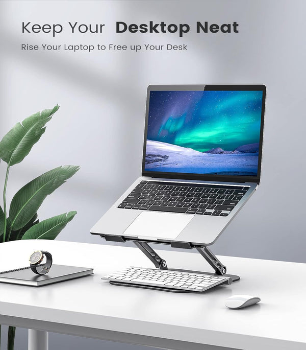 Adjustable Laptop Stand for Desk, Aluminum Portable Laptop Stand, Lightweight 500g, Foldable Ergonomic Computer Notebook stand Holder for 11-16"