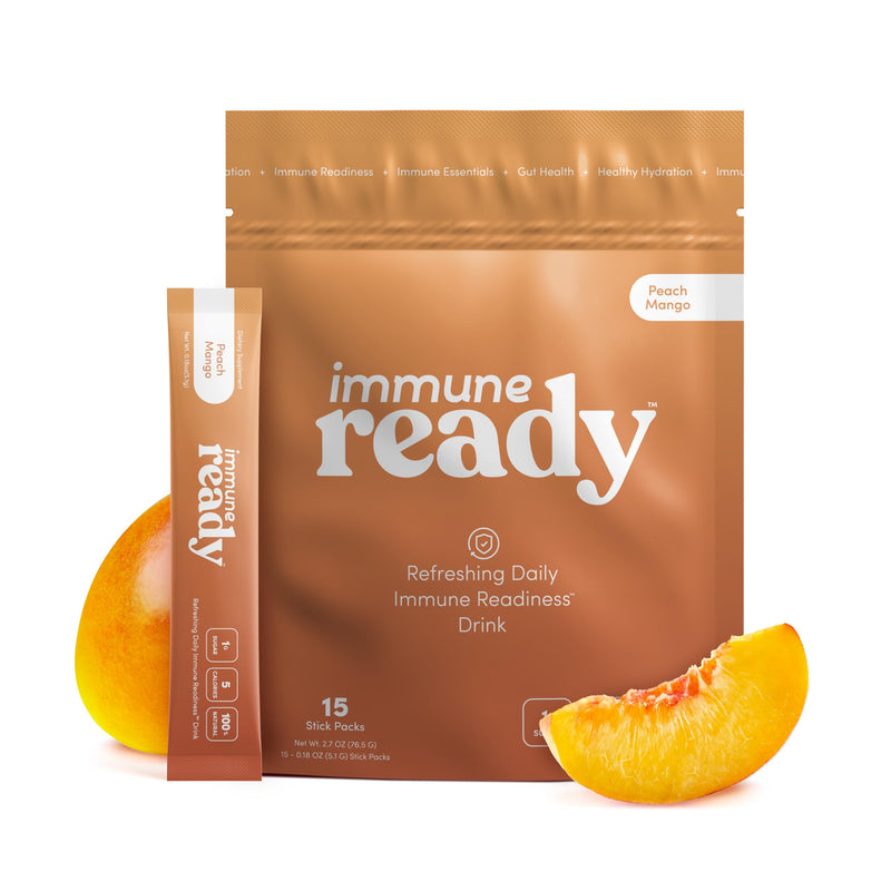 Immune Readyâ¢ Immune Boost Drink Mix - All-In-One Immune Support, Gut Health, and Electrolyte Powder Packets with Vitamin C, Beta Glucan, Zinc,