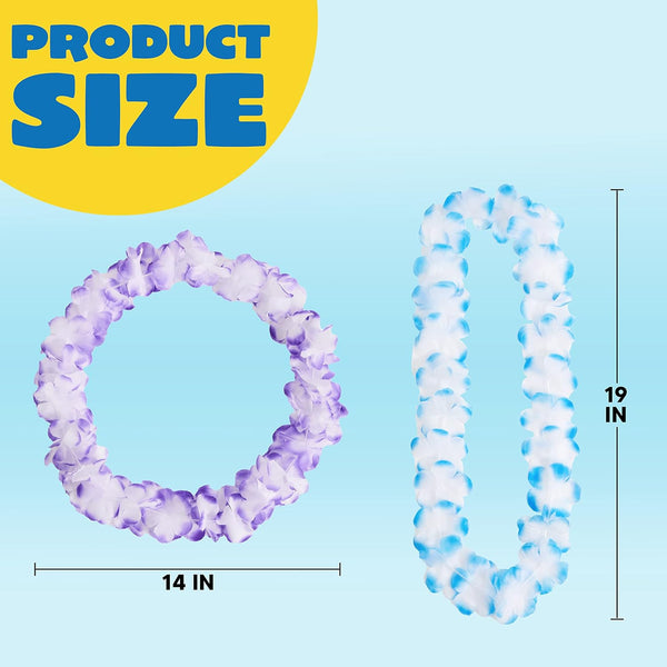 Joyin Toy 36 Counts Hawaiian Leis Bulk, Tropical Flower Lei Hawaiian Lei Beach Hawaii Luau Party Favors Decoration Birthday Party Supplies(3 Dozen)