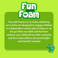 Skillmatics Foam Sticker Art Activity - Animals, Mess-Free Fun for Kids, 800+ 3D Foam Stickers, DIY Felt Craft Kits, Gifts for Boys & Girls Ages