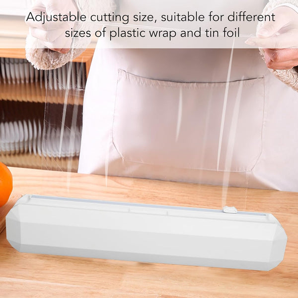 Plastic Wrap Cutter, Plastic Film Cutter Sliding Plastic Cutter Kitchen Plastic Wrap Cutter Reusable Plastic Wrap Dispenser Suitable for Plastic