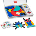 Likee Open Ended Wooden Shape Puzzles (36 Blocks&60 Cards) for Toddlers 3+ Years Old, Montessori Development Toys Preschool Education Activity