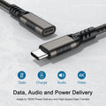 USB C Extension Cable 6.6Ft Male to Female Cord Support 4K Video Output, Fast Charge 100W, Data Transfer 10Gbps, USB 3.2 Gen 2 Extender for PC,