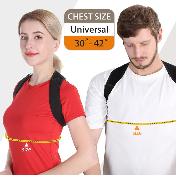 Posture Corrector for Men and Women, Comfortable Upper and Back Brace, Adjustable Back Straightener Support for Back, Shoulder and Neck