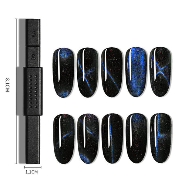 WOKOTO 9Pcs Cat Eye Magnet for Nails Uv Gel Nail Magnets for Gel Polish Magnet Pens Sticks Gradient Designs Tools Nail Art Magnets Pens for Women