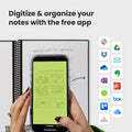 Rocketbook Fusion Reusable Undated Productivity Planner, Letter Size 8.5X11, Beige - Goals, Monthly and Weekly Calendar, Daily To-Do List, Lined