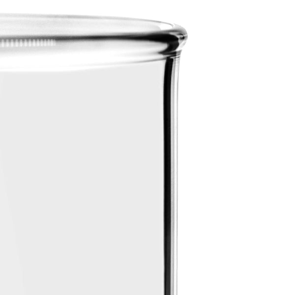 EISCO Beaker, 1000Ml - ASTM - Low Form with Spout - Dual Scale, White Graduations - Borosilicate 3.3 Glass