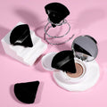 Pimoys 6 Pcs Powder Puff Face Soft Triangle Makeup Puff Velour Makeup Sponge Beauty Blender Mother'S Day Gifts for Loose Powder (Black)