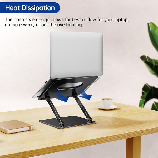 BESIGN LS10 Aluminum Laptop Stand, Ergonomic Adjustable Notebook Stand, Computer Holder Compatible with Air, Pro, Dell, HP, Lenovo More 10-14