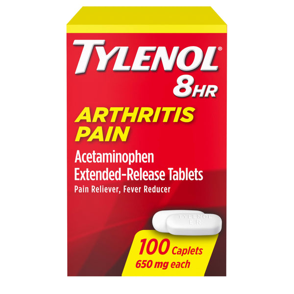 Tylenol 8 Hour Arthritis Pain Tablets with 650 Mg Acetaminophen for Arthritis & Joint Pain, 100 Ct