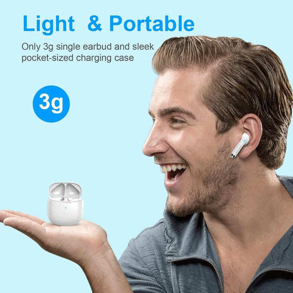 Wireless Earbuds, Bluetooth 5.4 Headphones in Ear with Noise Cancelling Mic, Bluetooth Earbuds Stereo Bass, IP7 Waterproof Sports Earphones, 32H