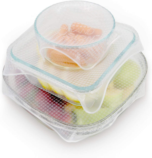Grand Fusion Microwave-Safe Silicone Food Wrap, Flexible and Reusable Wraps for Food, BPA-Free and Long-Lasting Food Wrap, Bowl Cover, Available
