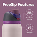 Owala Freesip Insulated Stainless Steel Water Bottle with Straw for Sports, Travel, and School Bpa-Free Sports Water Bottle, 32 Oz, Dreamy Field
