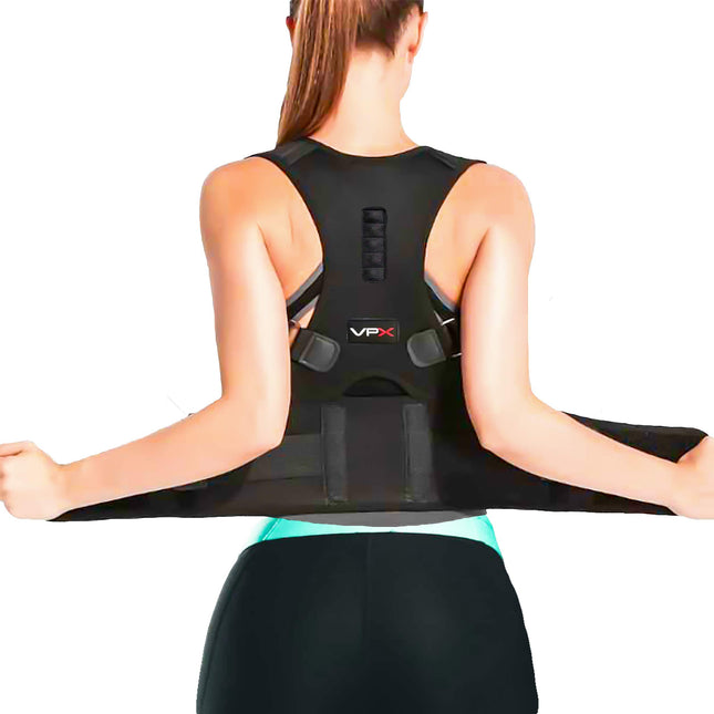 Magnetic Posture Corrector, Men and Women, Fully Adjustable Padded Back Supporter, All Day Pain Relief, Lumbar, Neck, Sp