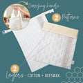 Nectar & Nest Reusable Bread Bags for Homemade Bread (2 Pack) - XL Cotton Beeswax Bags, Sourdough Bag, Beeswax Bag, Sourdough Storage