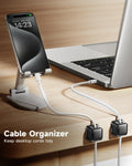 Cord Organizer Holder, 8 Pack Magnetic Desk Cable Clips Management, Hide Phone Charging Cable Keeper, Strong Adhesive Wire Charger Holder for