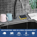 BFONS Silicone Faucet Handle Drip Catcher Drying Tray Mat Dish Soap Sponge Holder Accessories Gadgets for Kitchen Counter Bathroom Kitchen Sink