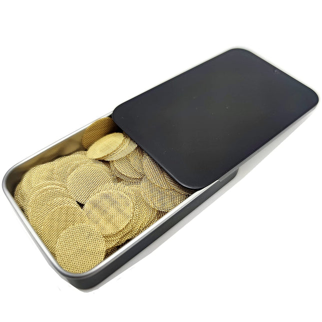 200 PCS 1/2 Pipe Screens, Brass Pipe Screen Filters 0.5 Inch Metal Screens with Black Storage Box