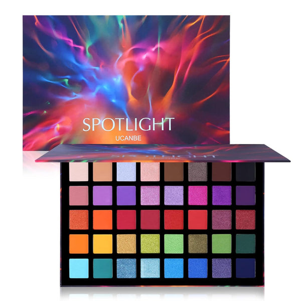 UCANBE Spotlight Eyeshadow Palette Professional 40 Color Eye Shadow Matte Shimmer Makeup Pallet Highly Pigmented Colorful Powder Long Lasting