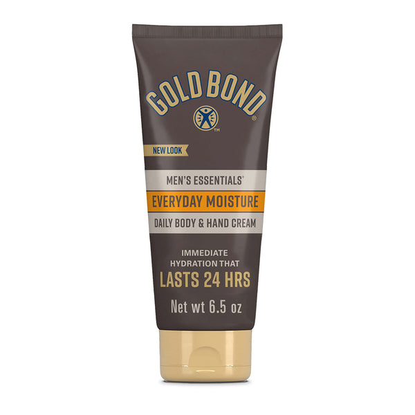 Gold Bond Men'S Essentials Everyday Moisture Daily Body & Hand Cream, 6.5 Oz., with Vitamin C