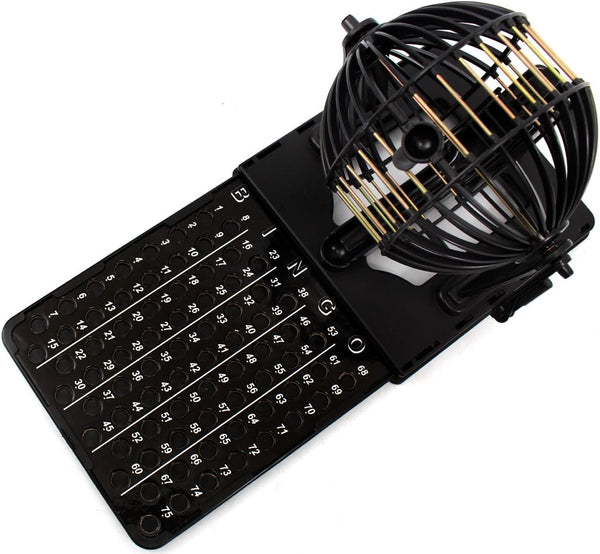 Powertrc Bingo Machine Cage Game Set | with Bingo Balls | Classic Cage | Bingo Tray (Classic Version)