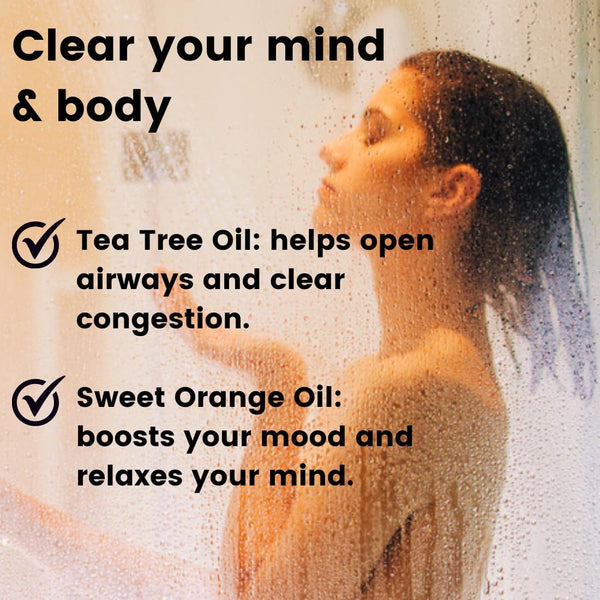 Pure Energizing Sport Shower Steamers - Natural Orange and Tea Tree Essential Oils, Made in USA, FatherâS Day Gifts, Energy Boost for Athletes,