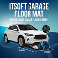ITSOFT Garage Floor Mat for under Car 3X2.5 Feet, Oil Spill Mat & Mechanic Pad, Oil Drip Pan, Absorbent, Washable, Non Slip & Waterproof Garage Mats