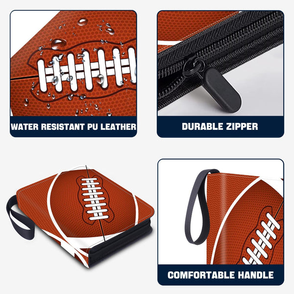 900 Pockets Football Card Binder, Trading Card Holder with Sleeves Card Collectors Album, Fit for Football Cards Baseball Cards Basketball Soccer