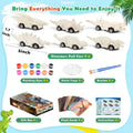 Faentwc Dinosaur Painting Toys for Kids 5-7: 2 in 1 Dino Arts Painting Kits and Pull Back Cars Toy for Boys 4 5 6 7 8 9 10 Year Old Art & Craft