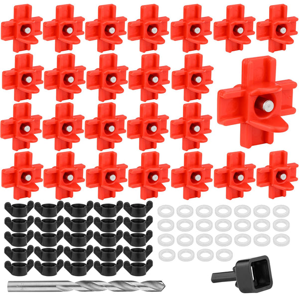 Chicken Water Nipples, 15 Pcs Horizontal Poultry Automatic Waterer Nipples for Bucket with 15 Pcs Ring Gaskets, 15 Pcs Wing Nuts, 9mm Drill Bit