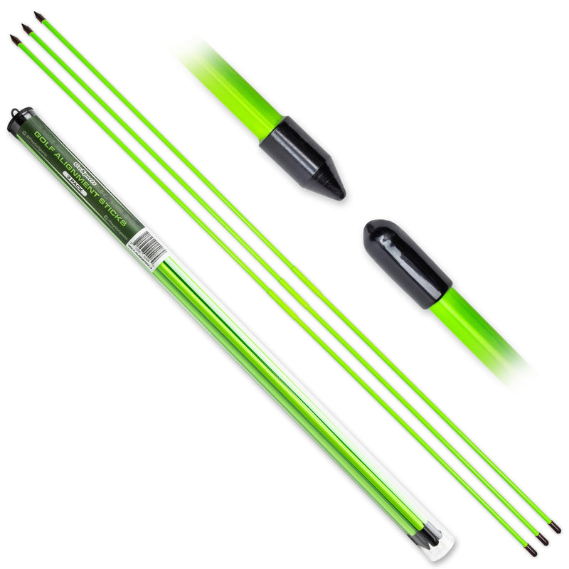 Gosports Golf Alignment Training Sticks 3 Pack - 48 Inch Golf Alignment Aid Practice Rods