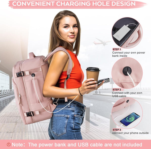 Travel Backpack for Women, Personal Item Bag for Airlines, Lightweight Carry on Backpack, Casual Hiking Work Gym College Weekender Bag Daypack,