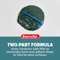 3M Bondo Short Strand Fiberglass Reinforced Filler 21 Oz (595.34 G) with Bondo Cream Hardener 0.5 Oz (14G), Repair Holes up to 0.5 IN, Waterproof