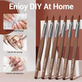 MODELONES Acrylic Nail Brush 100% Pure Kolinsky Hair Bristles Oval Crimped Shaped Sturdy Wooden Handle Acrylic Powder Nail Art Brush Professional