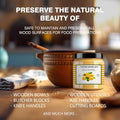 Premium Cutting Board Finish Wax - Natural Beeswax and Carnauba Wax - Enriched with Lemon & Orange Oils - for Wood Butcher Blocks, Wooden Bowls,