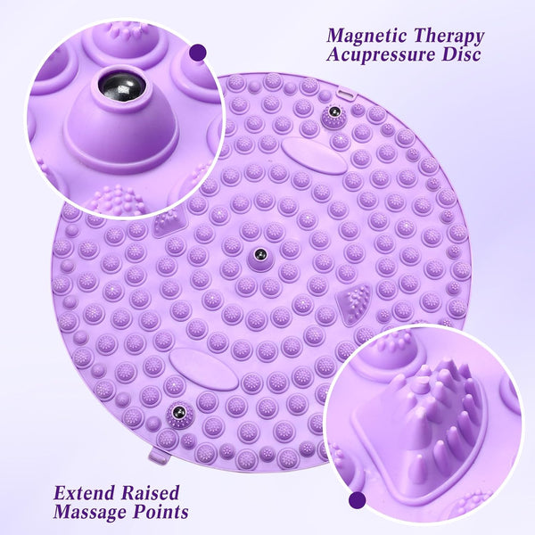 4 Pack Foot Massager Mat Foot Reflexology Pad with Magnetic Relaxation Massage Feet Pressure Point Pad anti Fatigue Walk Stone Acupoint Mat