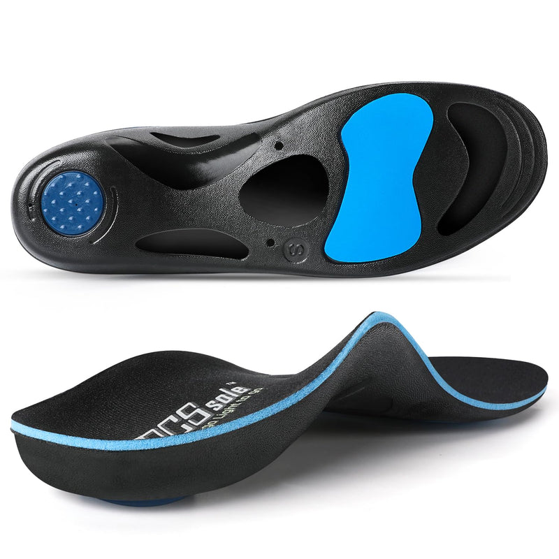 Pcssole Orthotic High Arch Support Insoles, Comfort Gel Work Boot Insert for Flat Feet, Plantar Fasciitis, Feet Pain, Heel Spur
