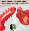 Dog Chew Toy for Aggressive Chewers, Tough Natural Rubber Bone with Irresistible Beef Flavor, Long-Lasting Teeth Cleaning & Reduce Boredom,