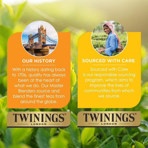 Twinings Pure Peppermint Tea - Naturally Caffeine Free, Refreshing Mint Herbal Tea Bags Individually Wrapped, 50 Count
