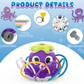 Outdoor Water Spray Sprinkler for Kids and Toddlers, Summer outside Toys Backyard Games with 8 Wiggle Tubes, Attaches to Garden Hose Splashing Fun