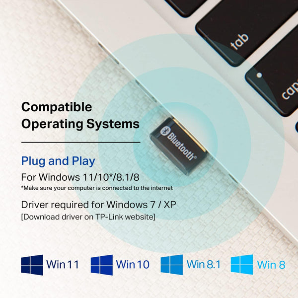 Tp-Link USB Bluetooth Adapter for PC, Bluetooth 4.0 Dongle Receiver, Plug & Play, Nano Size, EDR & A2DP Technology, Supports Windows