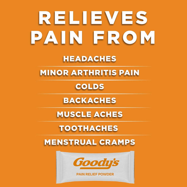 Goody'S Pain Relief Powders, Extra Strength Headache Powder Cool Orange, 24 Ct (Pack of 1)